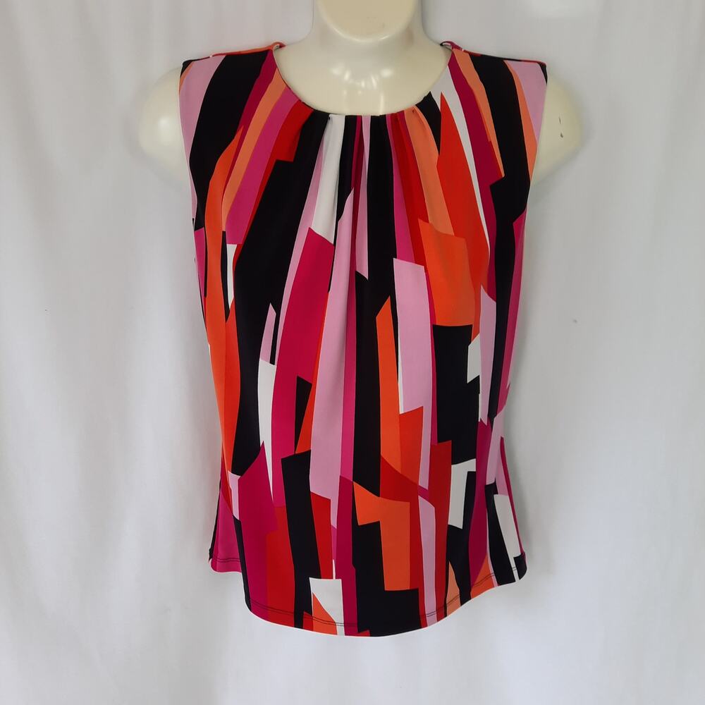 Calvin Klein Multi-Color Stripe Sleeveless Top